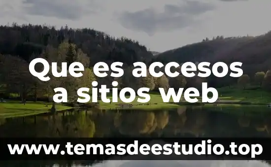 Que es accesos a sitios web