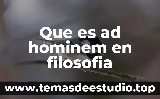 Que es ad hominem en filosofia