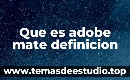 Que es la drogodependencia definicion 5 Que es adobe mate definicion