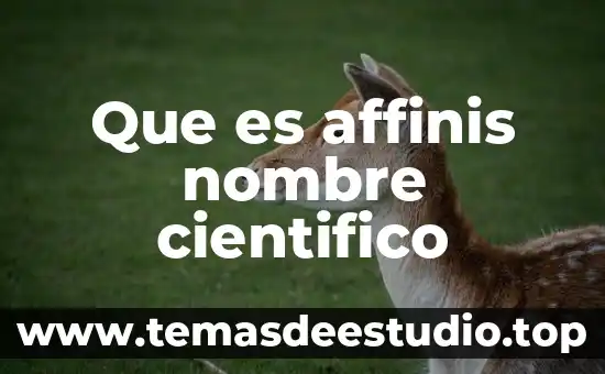 Qué es un reporte científico 7 Que es affinis nombre cientifico