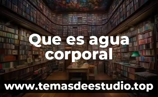 Que es agua corporal