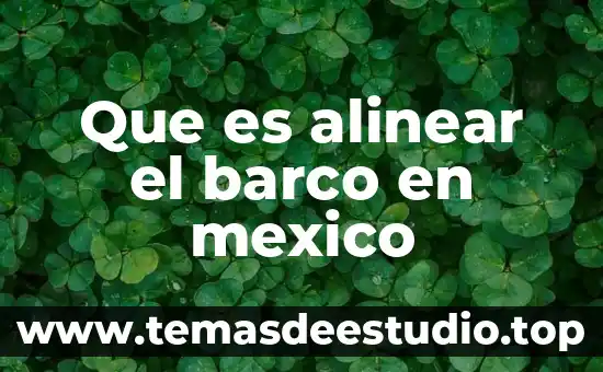 Que es alinear el barco en mexico