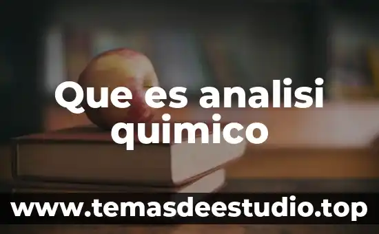 Que es analisi quimico