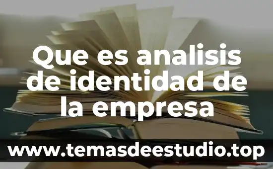 Que es analisis de identidad de la empresa