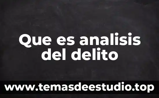 Qué es la construcción de la teoría del delito 4 Que es analisis del delito