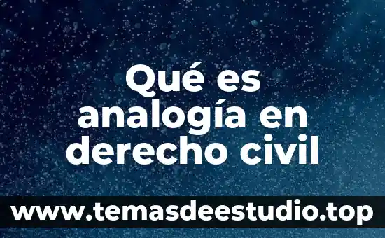 Qué es la analogía en la lógica 8 Qué es analogía en derecho civil