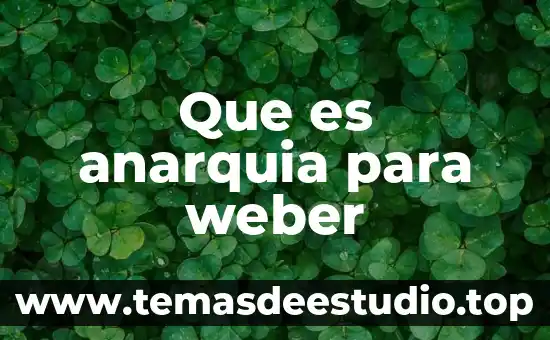 Concepto de la nada y por qué es problemático 3 Que es anarquia para weber