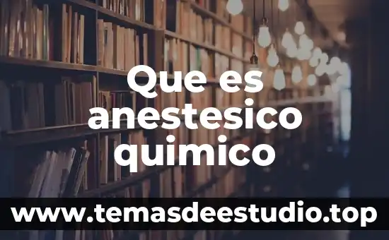 Que es el movimiento ccc 3 Que es anestesico quimico