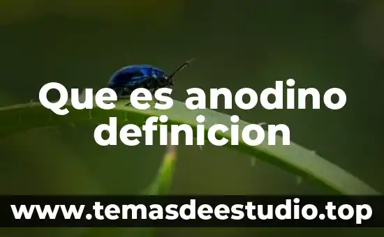 Que es anodino definicion