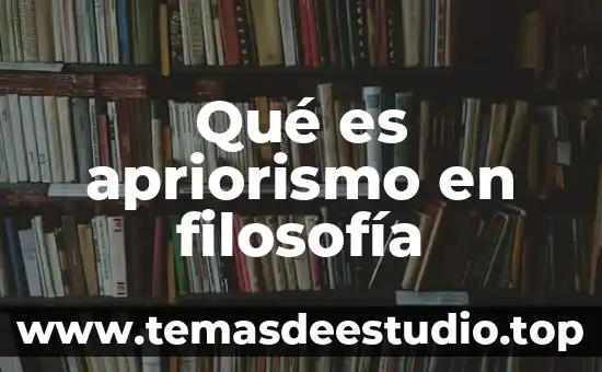 Qué es apriorismo en filosofía