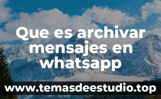Que es lo mas importante de los mensajes publicitarios 4 Que es archivar mensajes en whatsapp
