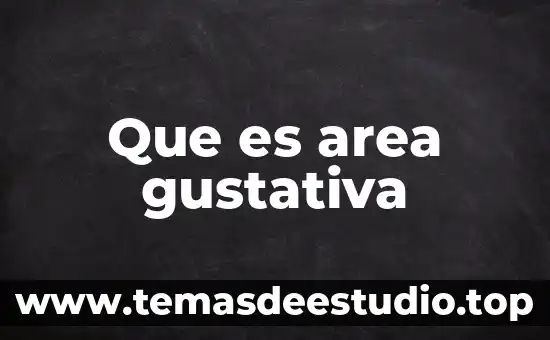 Que es area de oportunidd 6 Que es area gustativa