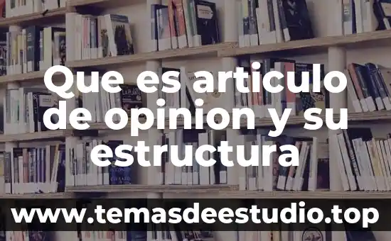 Qué es un artículo constitucional concepto 3 Que es articulo de opinion y su estructura