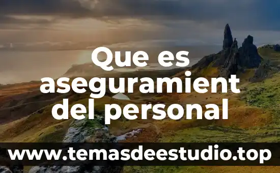 Que es suministro de personal 3 Que es aseguramient del personal