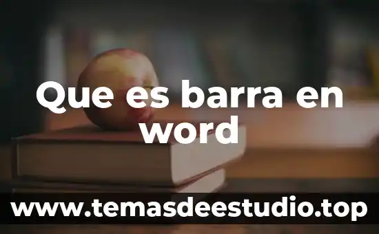 Que es barra en word