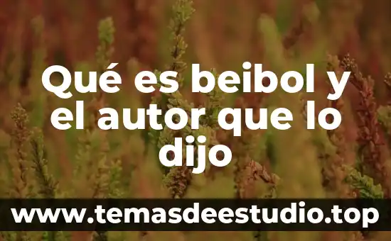 Que es planeacion operativa autor 6 Qu茅 es beibol y el autor que lo dijo