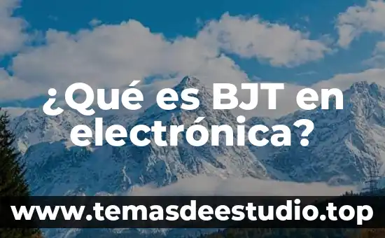 Qué es la basura electrónica el símbolo 3 ¿Qué es BJT en electrónica?