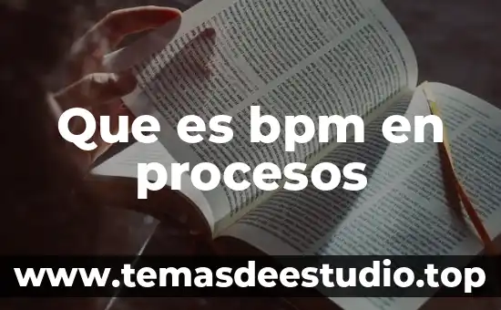 Es sol que es 7 Que es bpm en procesos