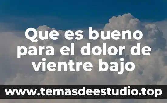 Dolor de la pierna derecha que es 4 Que es bueno para el dolor de vientre bajo
