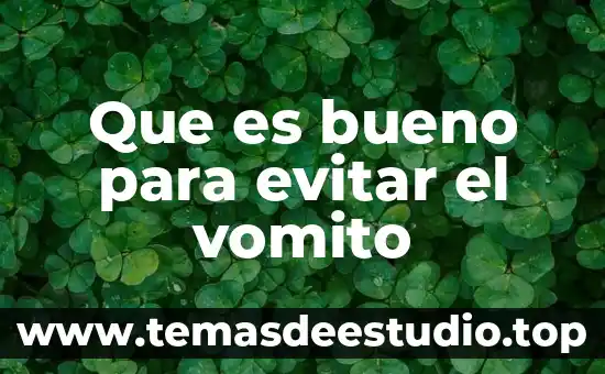 Por que es importante evitar freir 5 Que es bueno para evitar el vomito
