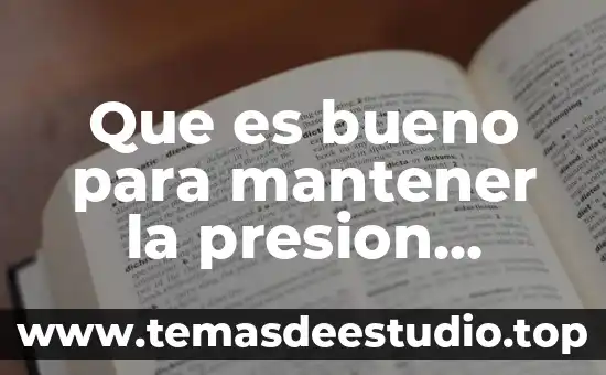 Que es una accion normal 3 Que es bueno para mantener la presion normal