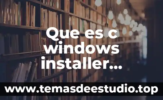 Que es arquitectura de windows 6 Que es c windows installer 24218.msi