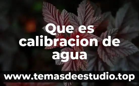 Que es soñar con agua sucia y barro 6 Que es calibracion de agua
