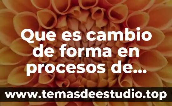 Que es cambio paradigma 8 Que es cambio de forma en procesos de fabricacion