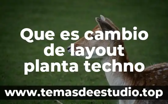 Dirección del cambio organizacional y la innovación edu que es 8 Que es cambio de layout planta techno