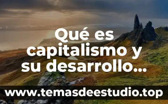 Qué es capitalismo y su desarrollo histórico