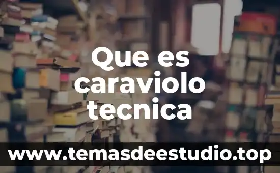Que es una técnica interpretativa 7 Que es caraviolo tecnica