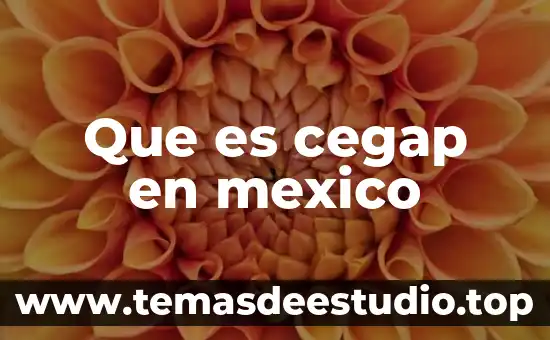 Qué es senante en México 6 Que es cegap en mexico