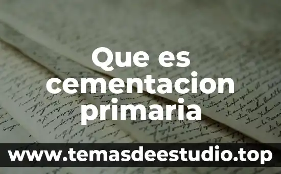 Que es el due significado 6 Que es cementacion primaria