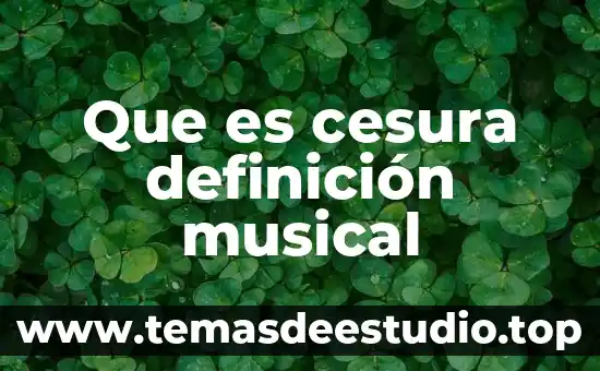 Que es cesura definición musical