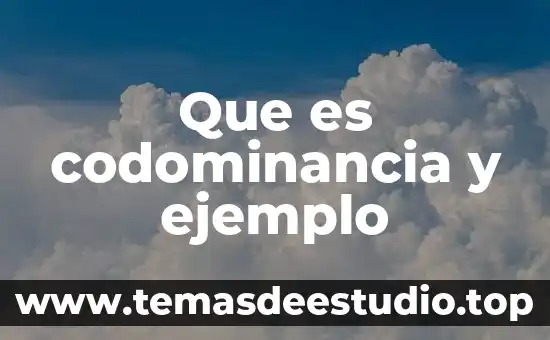 Que es codominancia y ejemplo