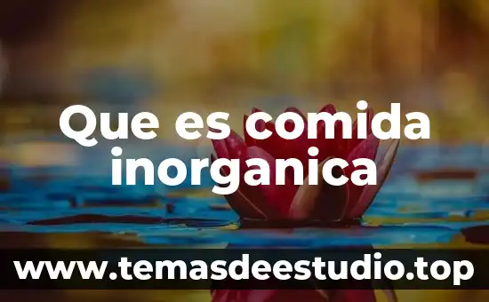Que es una comida fuerte 8 Que es comida inorganica