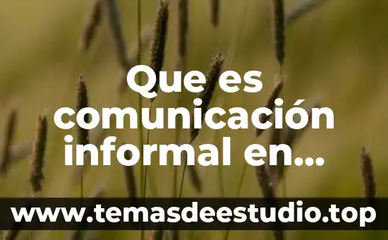 Que es el color en la comunicacion 8 Que es comunicación informal en administracion