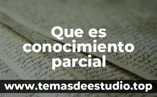 Qué es un parcial de carga 3 Que es conocimiento parcial