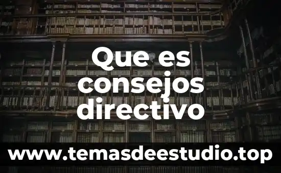 Que es consejos directivo