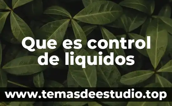 Que es historia conceptos de autor 4 Que es control de liquidos
