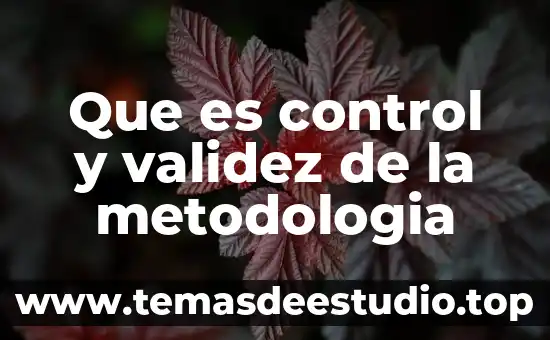 Que es la validez cientifica en grafoscopia y documentoscopia 8 Que es control y validez de la metodologia