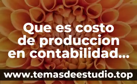 Qué es el flujo de costos en gastronomía 4 Que es costo de produccion en contabilidad de costos