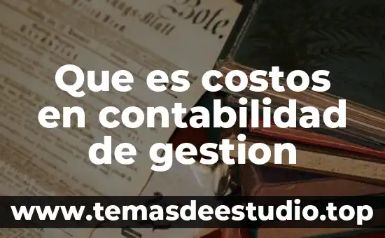 Que es costos en contabilidad de gestion