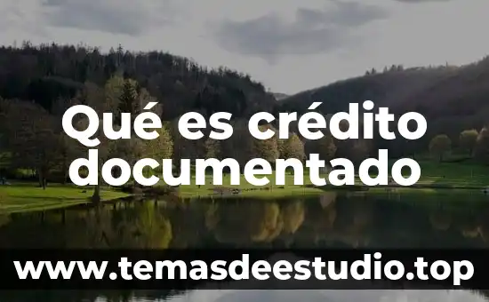 Qué es crédito documentado