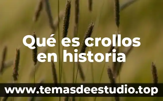 Qué es crollos en historia