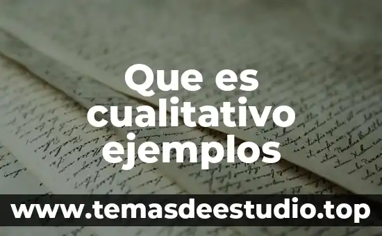 Qué es el proceso cualitativo de la investigación 4 Que es cualitativo ejemplos