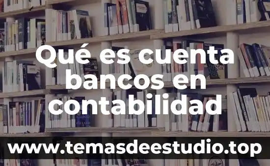 Qué es cuenta bancos en contabilidad