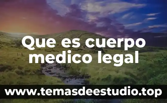 Que es cuerpo medico legal