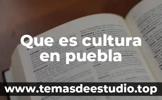 Que es cultura en puebla