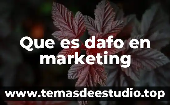 Que es dafo en marketing